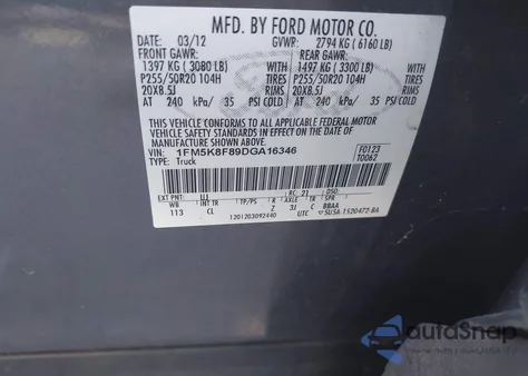 2013 Ford Explorer Limited z USA, uszkodzony, nr VIN 1FM5K8F89DGA16346